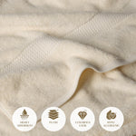 Egyptian Cotton Bath Towels Plush Absorbent Set of 2 - Madeline