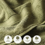 Egyptian Cotton Bath Towels Plush Absorbent Set of 2 - Madeline