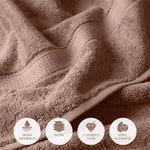 Egyptian Cotton Bath Towels Plush Absorbent Set of 2 - Madeline