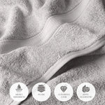 Egyptian Cotton Bath Towels Plush Absorbent Set of 2 - Madeline