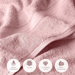 Egyptian Cotton Bath Towels Plush Absorbent Set of 2 - Madeline