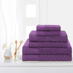 6 Piece Egyptian Cotton Basketweave Towel Set