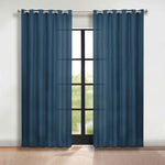 Classic Modern Solid Room Darkening Blackout Curtain Panels, Set of 2