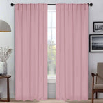 Blackout Window Curtains Solid Room Darkening Back Tab Set of 2