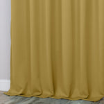 Classic Modern Solid Room Darkening Blackout Curtain Panels, Set of 2