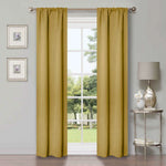 Solid Room Darkening Rod Pocket Blackout Curtain Panels, Set of 2