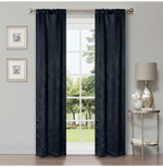 Blackout Window Curtains Wave Geometric Room Darkening Washable Set of 2