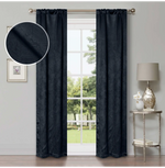 Blackout Window Curtains Wave Geometric Room Darkening Washable Set of 2