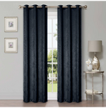 Blackout Window Curtains Wave Geometric Room Darkening Washable Set of 2