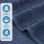 Superior Napa Zero Twist Cotton Solid Waffle Honeycomb Hand Towel Set of 6