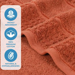 Superior Napa Zero Twist Cotton Solid Waffle Honeycomb Hand Towel Set of 6