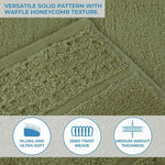 Superior Napa Zero Twist Cotton Waffle Honeycomb Bath Sheet Set of 2