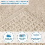 Napa Zero-Twist Cotton Waffle Face Towel Set 12 Piece