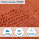 Superior Napa Zero Twist Cotton Solid Waffle Honeycomb Hand Towel Set of 6