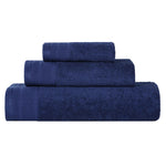 Superior Honeycomb Textured Border Luxury Cotton 3 Piece Towel Set