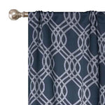 Ribbon Trellis Washable Room Darkening Blackout Curtains, Set of 2