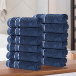 12-Piece Plush Face Towels Ultra Soft Egyptian Giza Cotton Niles