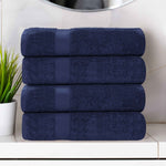 4 Piece Cotton Bath Towel Set Highly Absorbent Quick Dry Eco Friendly