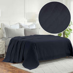 Superior Milan Cotton Textured Striped Lightweight Woven Blanket