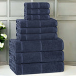Superior Mile Smart Twist Viscose Cotton Blend Solid 9 Piece Towel Set