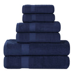 Superior 6 Piece Cotton Eco-Friendly Soft Absorbent Towel Set