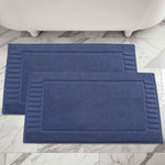 Superior Leo Cotton Modern Absorbent Heavy Washable Bath Mat Set of 2
