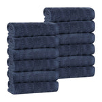 Mika Smart Twist Viscose Cotton Blend Face Towels Washcloths Set of 12