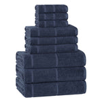 Superior Mile Smart Twist Viscose Cotton Blend Solid 9 Piece Towel Set