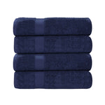 4 Piece Cotton Bath Towel Set Highly Absorbent Quick Dry Eco Friendly