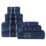 Zero-Twist Cotton Jacquard Towel Set 9 Piece - Sadie