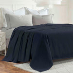 Superior Milan Cotton Textured Striped Lightweight Woven Blanket
