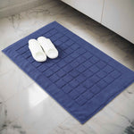 Superior Nora Cotton Thick Solid Checkered Washable Bath Mat Set of 2