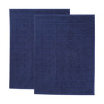Superior Nora Cotton Thick Solid Checkered Washable Bath Mat Set of 2