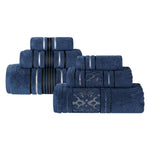 Superior Zero Twist Cotton Solid and Jacquard Floral 6 Piece Towel Set