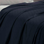 Superior Milan Cotton Textured Striped Lightweight Woven Blanket
