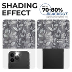 Leaves Room Darkening Washable Blackout Curtain Panels, Set of 2