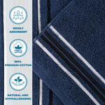 Superior Zero Twist Cotton Solid & Jacquard Floral Bath Towel Set of 4