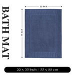 Superior Leo Cotton Modern Absorbent Heavy Washable Bath Mat Set of 2