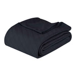 Superior Milan Cotton Textured Striped Lightweight Woven Blanket