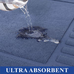 Superior Leo Cotton Modern Absorbent Heavy Washable Bath Mat Set of 2