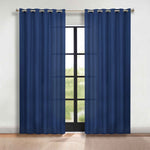 Blackout Window Curtains Classic Modern Room Darkening Set of 2