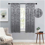 Leaves Room Darkening Washable Blackout Curtain Panels, Set of 2