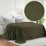 Superior Nobel Cotton Textured Chevron Lightweight Woven Blanket