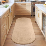 Oval Cotton Washable Non-Slip Bath Rugs or Runner
