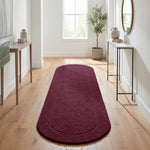 Oval Cotton Washable Non-Slip Bath Rugs or Runner