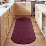 Oval Cotton Washable Non-Slip Bath Rugs or Runner