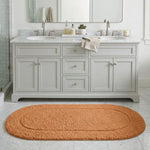 Oval Cotton Washable Non-Slip Bath Rugs or Runner