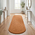 Oval Cotton Washable Non-Slip Bath Rugs or Runner