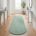 Oval Cotton Washable Non-Slip Bath Rugs or Runner