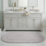 Oval Cotton Washable Non-Slip Bath Rugs or Runner